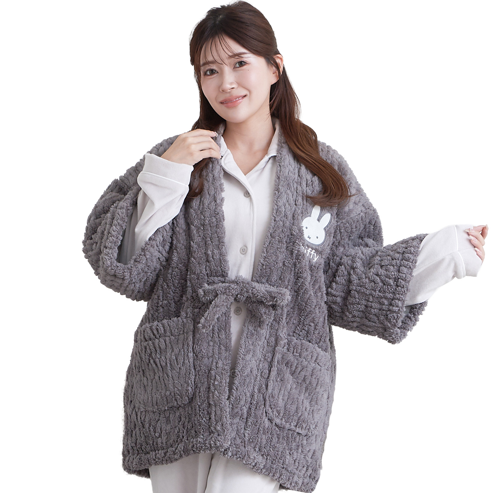 【新品未使用品】リラックマ ボアジャケット ちゃんちゃんこ ルームウェア rk1894-715-02.jpg