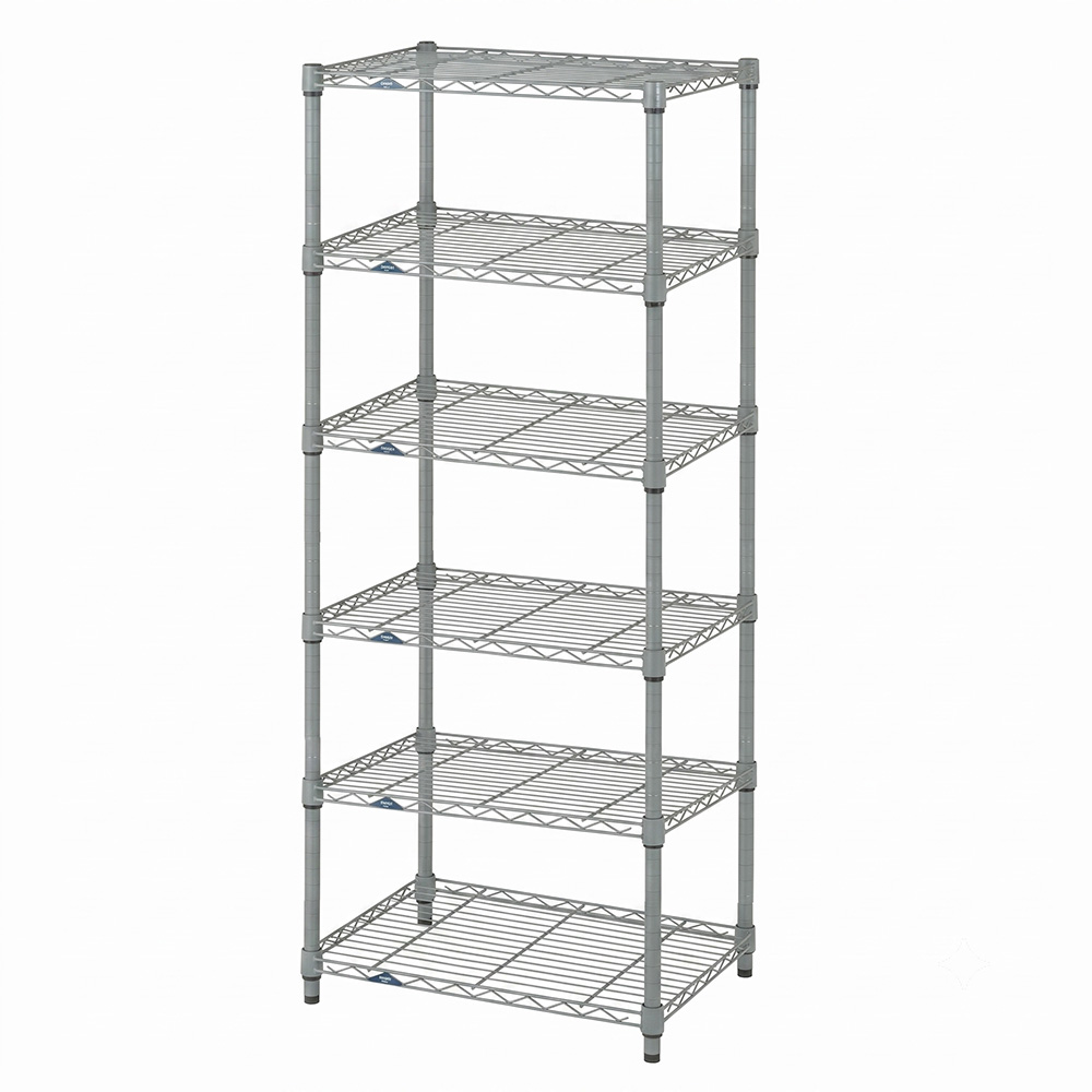 ルミナス ライト6段スチールラック 60×30×150㎝ ルミナスEXラック6段(150cm)60W GY : ルミナス エレクター 専門