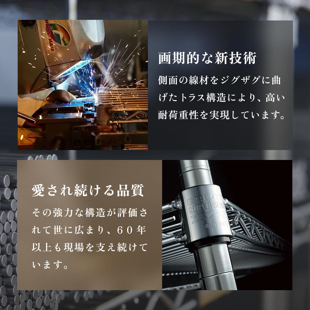 ERECTA（エレクター） スーパーエレクター 棚 シェルフ 幅182.1x奥行