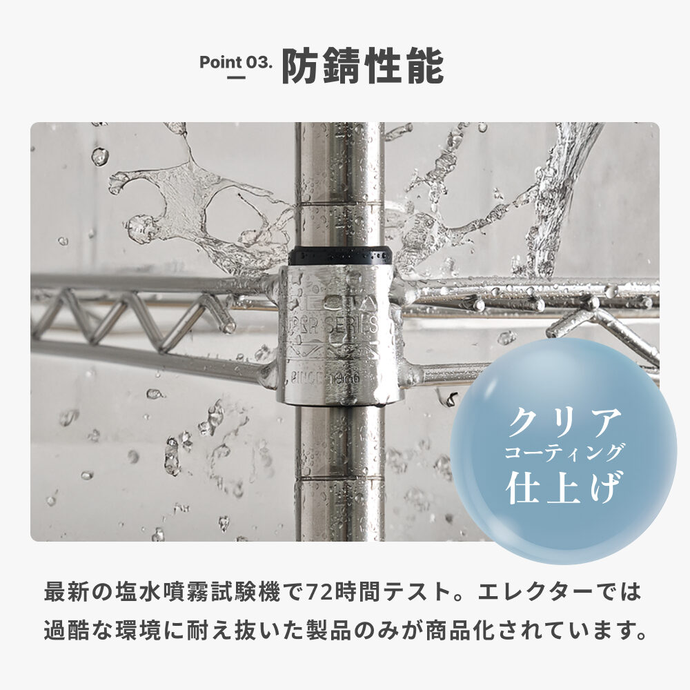 スーパーエレクター 棚 シェルフ 幅151.8x奥行35.9cmx高さ158.7cm Pポール ダイカスト・アジャストボルト付 4段 業務用の画像