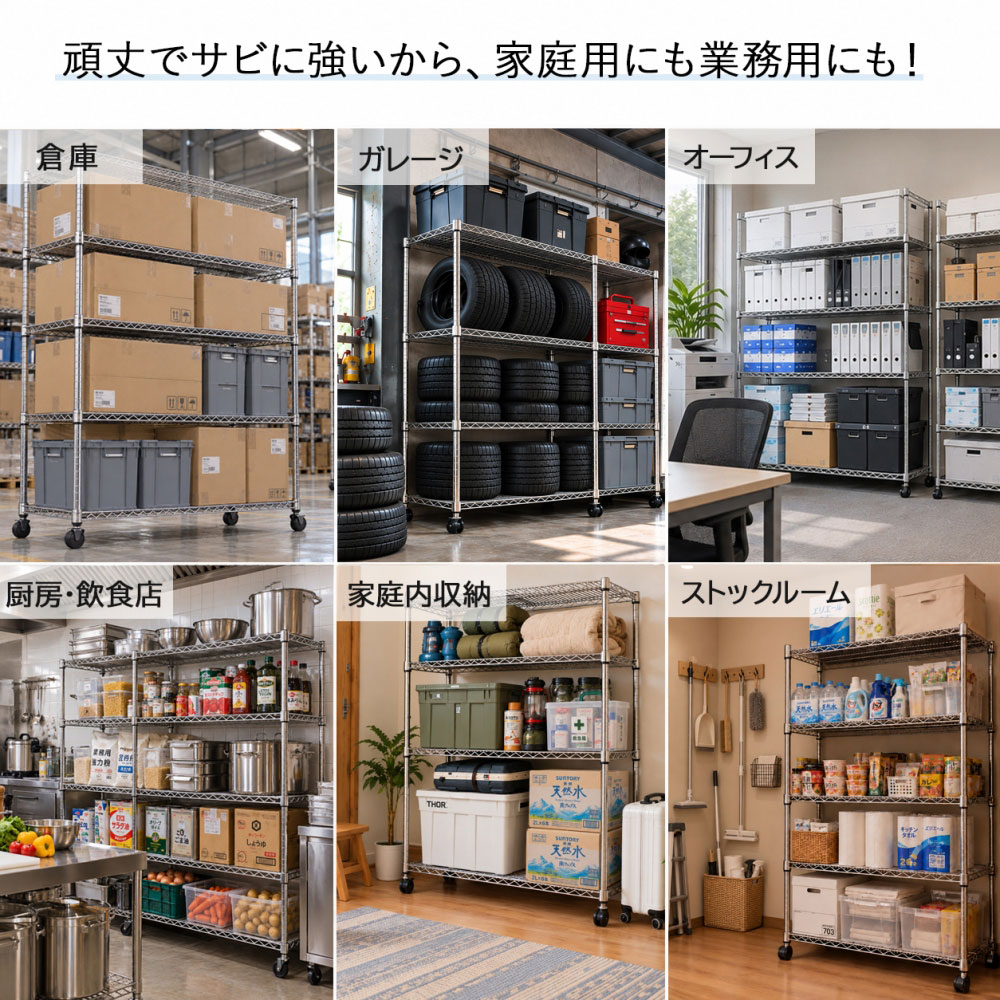 Luminous スチールラック 業務用 ルミナス 幅120 奥行45 高さ180 5段