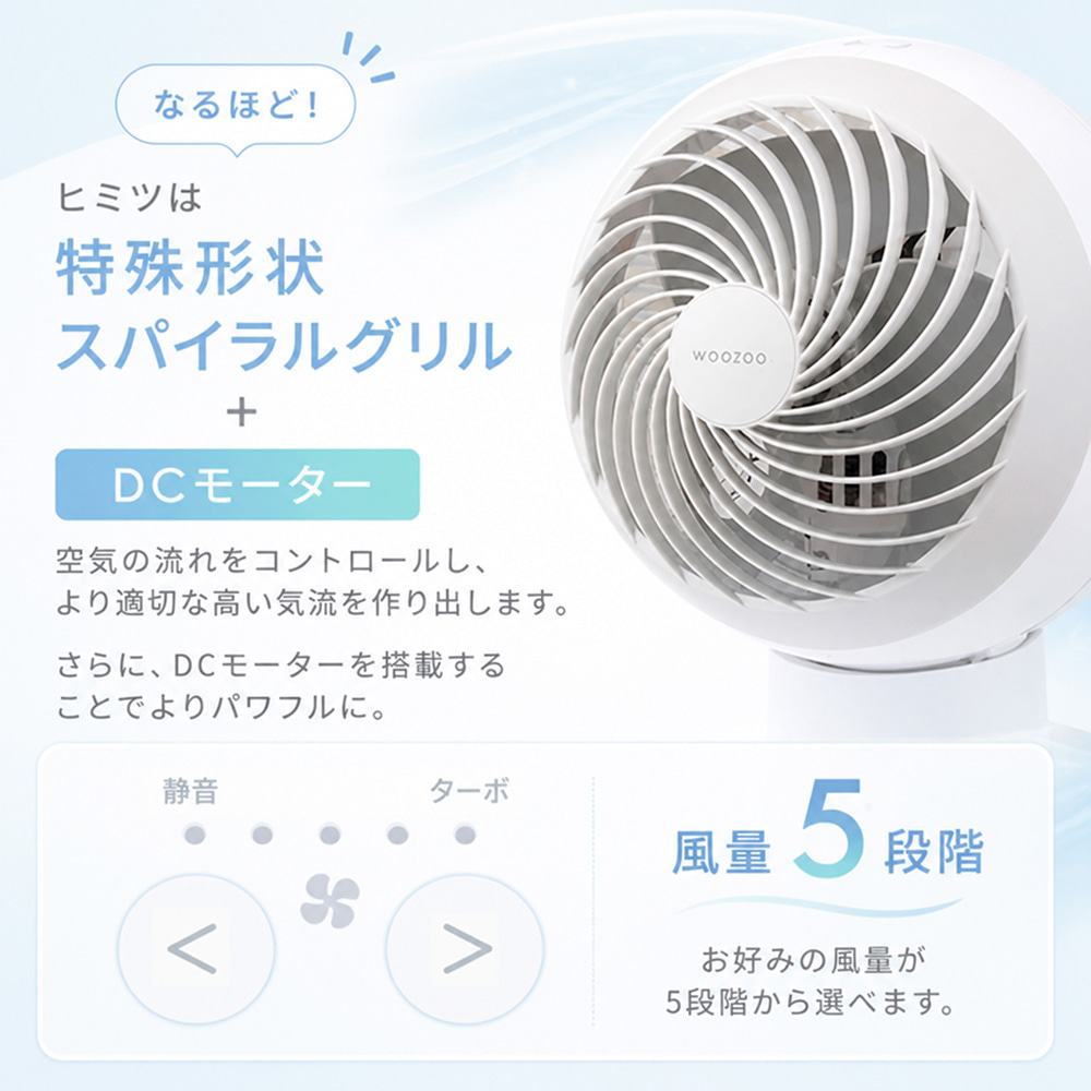 DCモーターサーキュレーター 上下左右首振り ...の詳細画像4