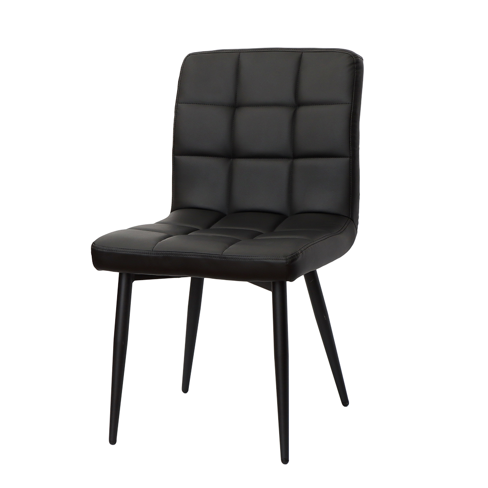 【ブラック4脚セット】ダイニングチェア ダイニング チェアー PU　北欧 モダン ダイニングチェア 4脚セット PU レザー ハワードチェア クッション付き