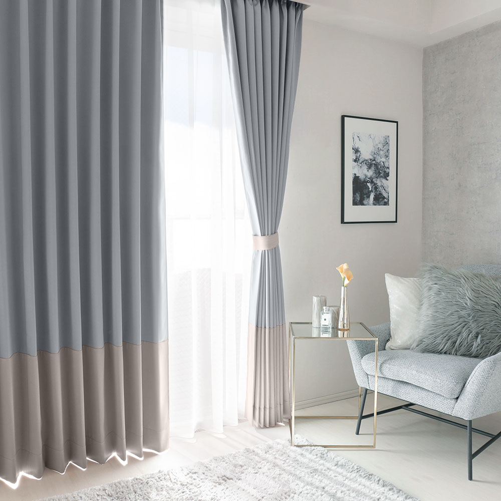 グレーホワイト 遮光カーテン 当店イチ押しカーテンがジョイントの