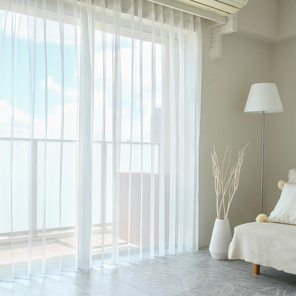 ボイルレースカーテン まるで宝石のように輝く6色のオーガンジーレース