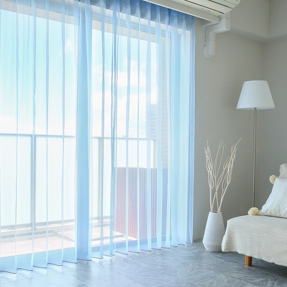 ボイルレースカーテン まるで宝石のように輝く6色のオーガンジーレース