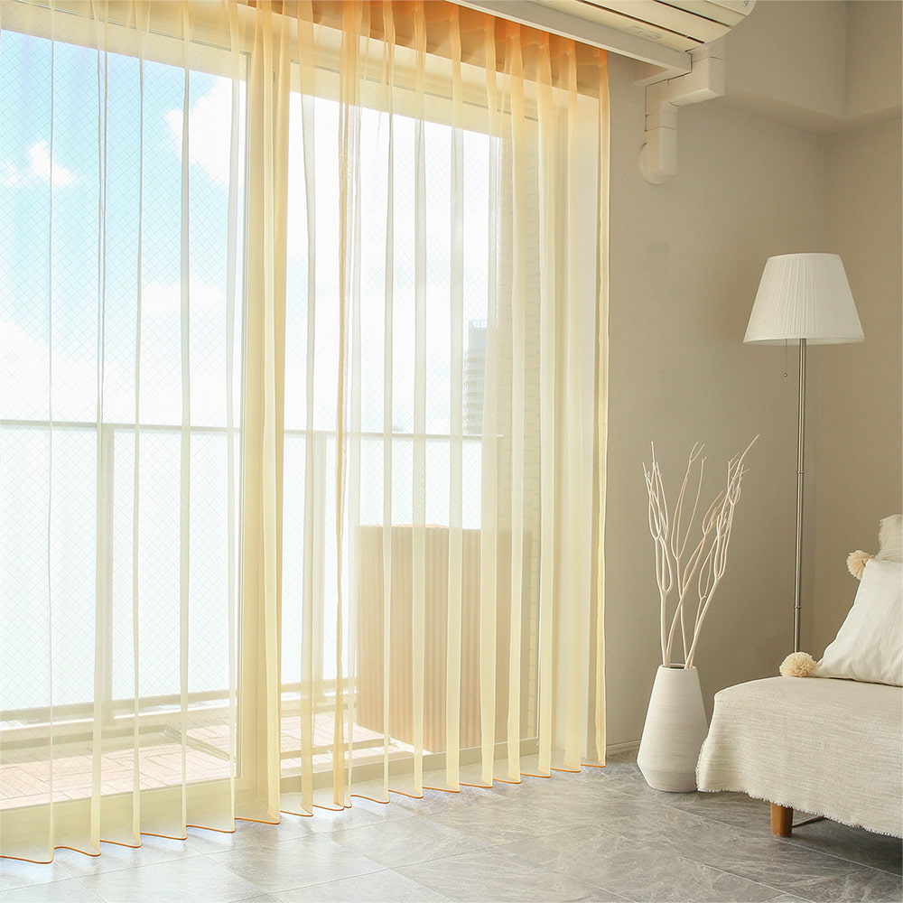 ボイルレースカーテン まるで宝石のように輝く6色のオーガンジーレース