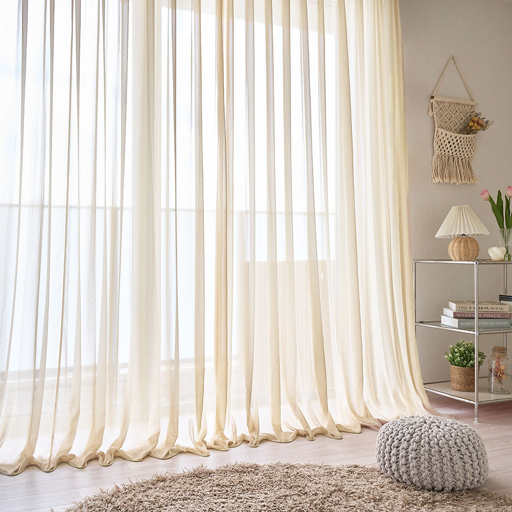 レースカーテン レース シアー シフォン カラーレース ウェイトロック