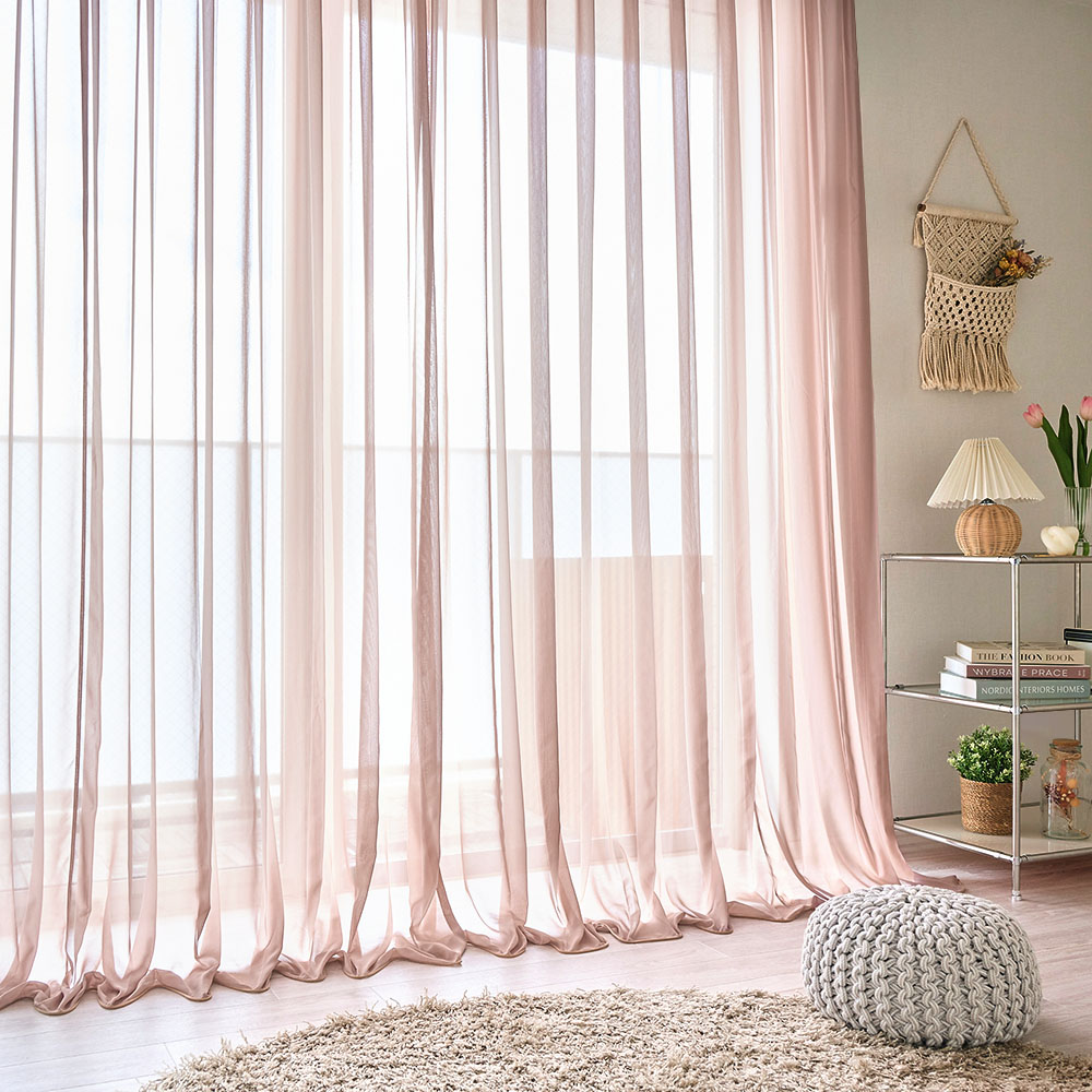 レースカーテン レース シアー シフォン カラーレース ウェイトロック