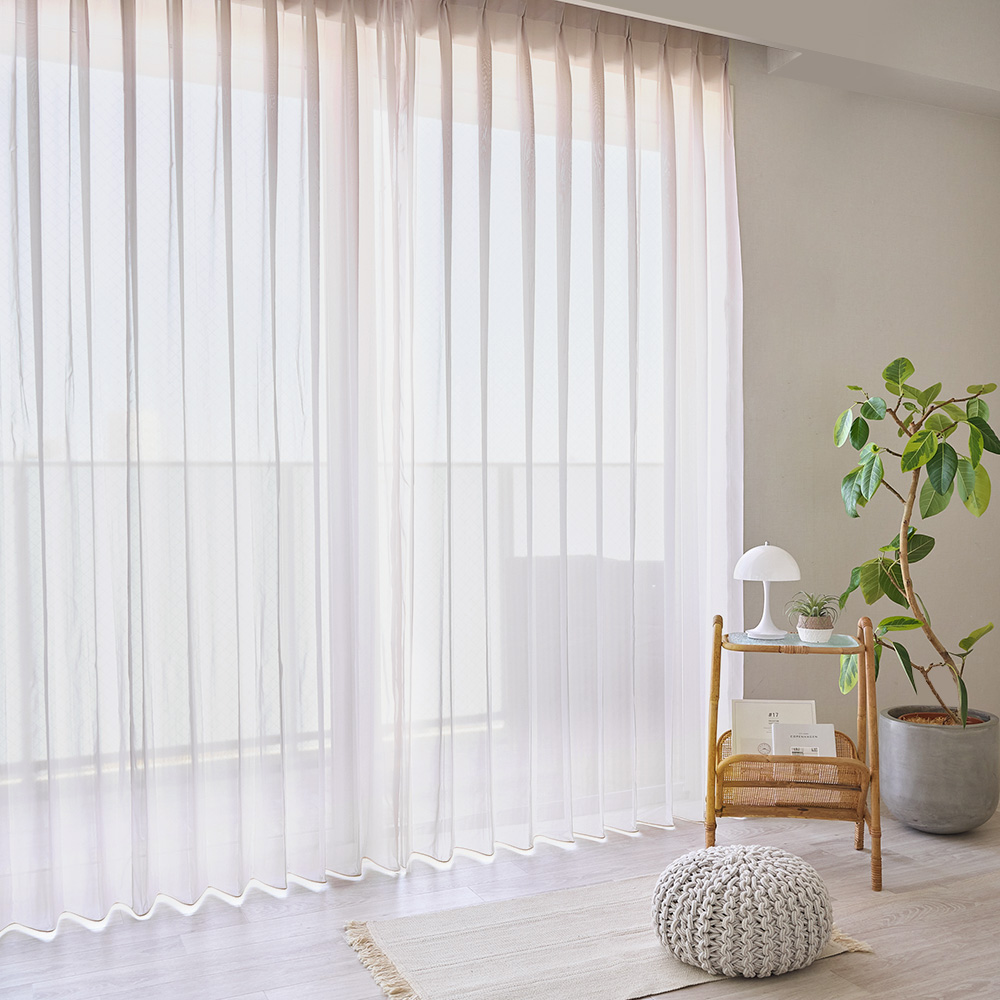 レースカーテン シアー 見えない 透けない 遮像 ニュアンスカラー 洗濯