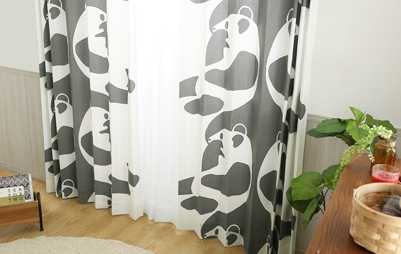 Finlayson カーテン パンダ フィンレイソン アヤトス グレー 1.5