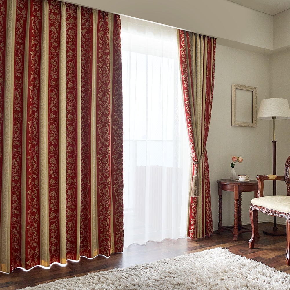 【美品】定価13万　ケイタマルヤマ　オリエンタルガーデンジャガード　レッド YA1218 ハマダン 153 x 119 – ruglife