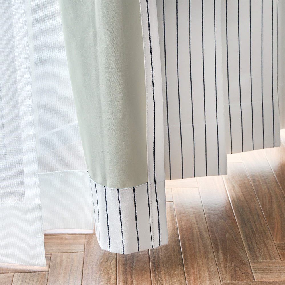 カーテン ストライプ 完全遮光 遮熱 保温 遮音日本製 スタイリッシュ