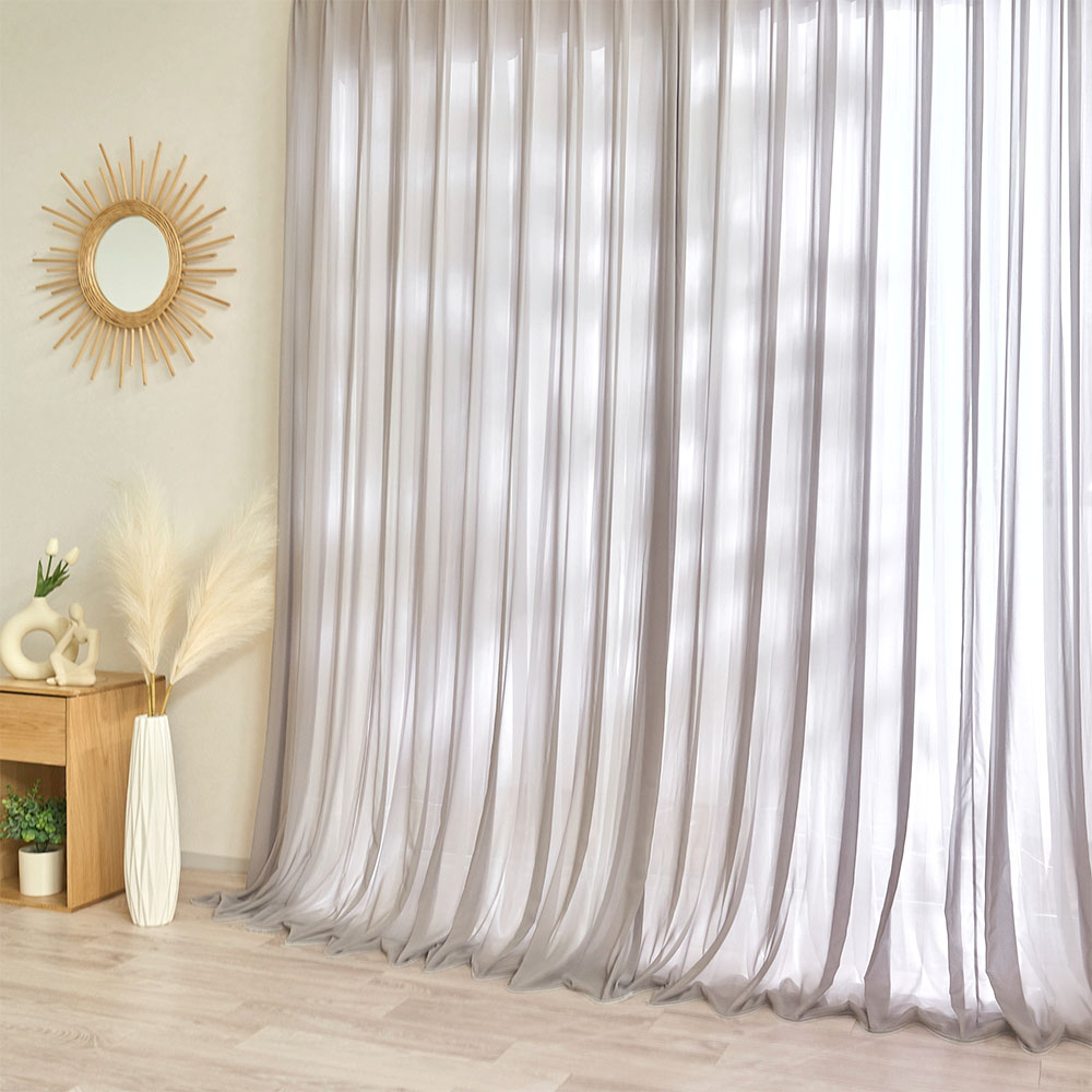 レースカーテン レース シアー シフォン カラーレース ウェイトロック