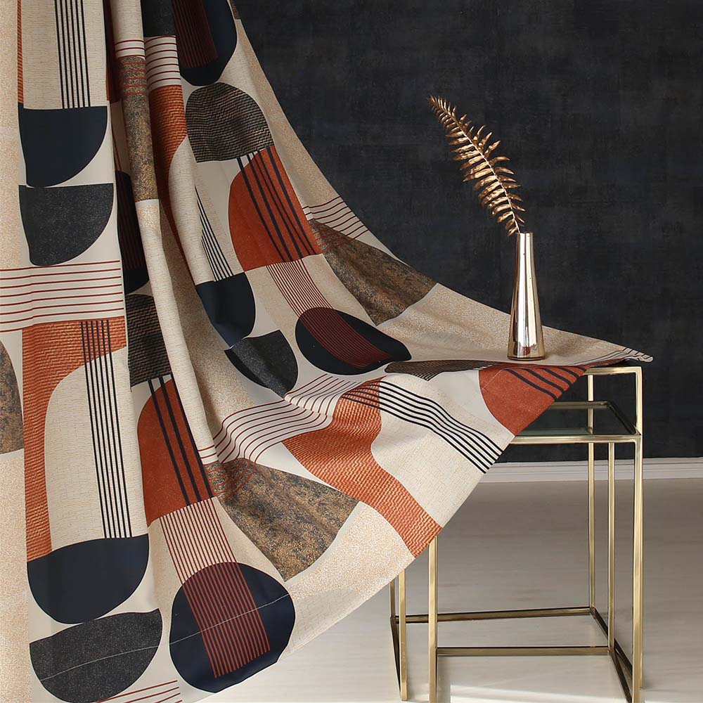 1月下旬入荷予定 最短・翌日出荷 アート カーテン アールデコの濃厚な香り漂う、当店オリジナルデザイン  ヒダなし(フラット) |  | 02