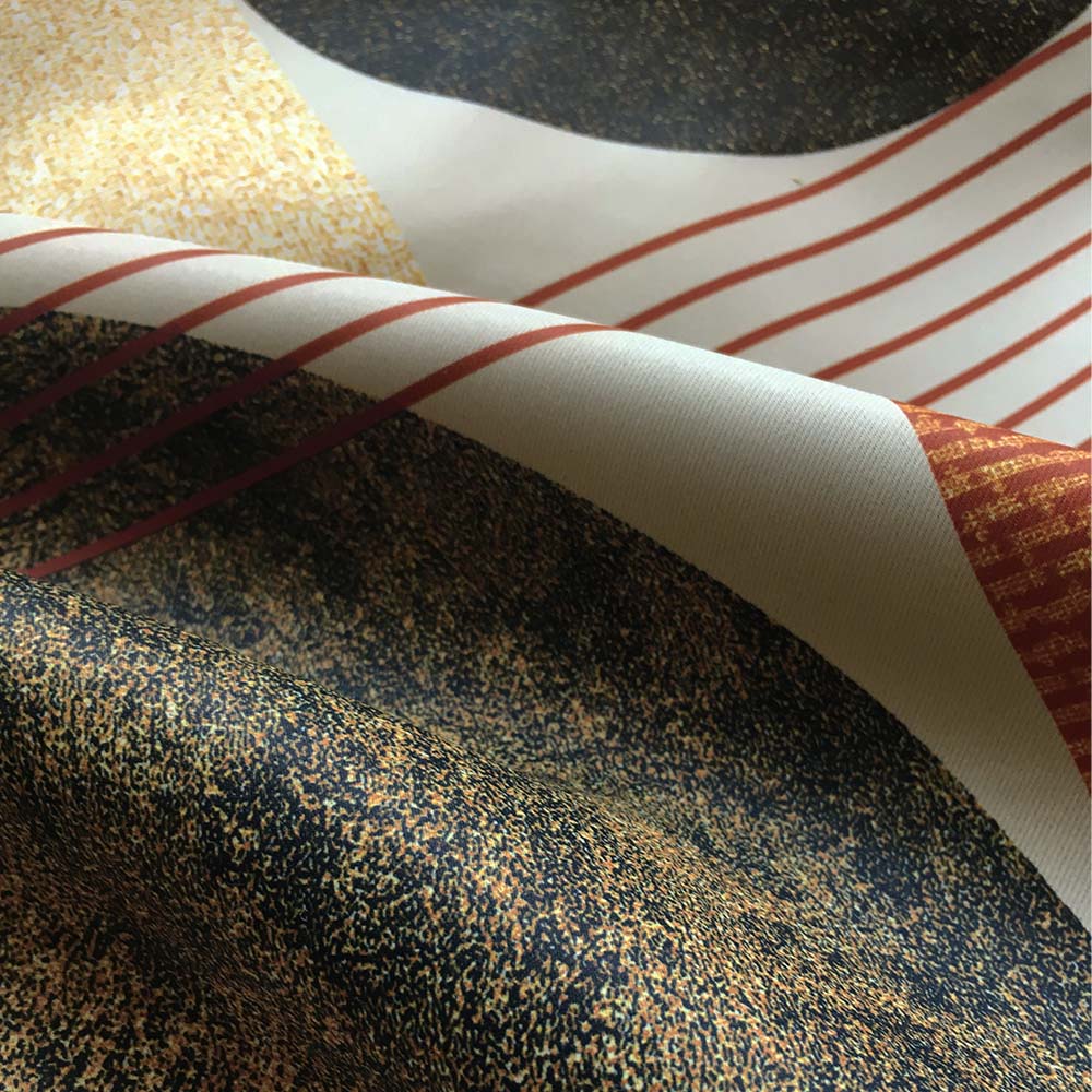 1月下旬入荷予定 最短・翌日出荷 アート カーテン アールデコの濃厚な香り漂う、当店オリジナルデザイン  ヒダなし(フラット) |  | 07