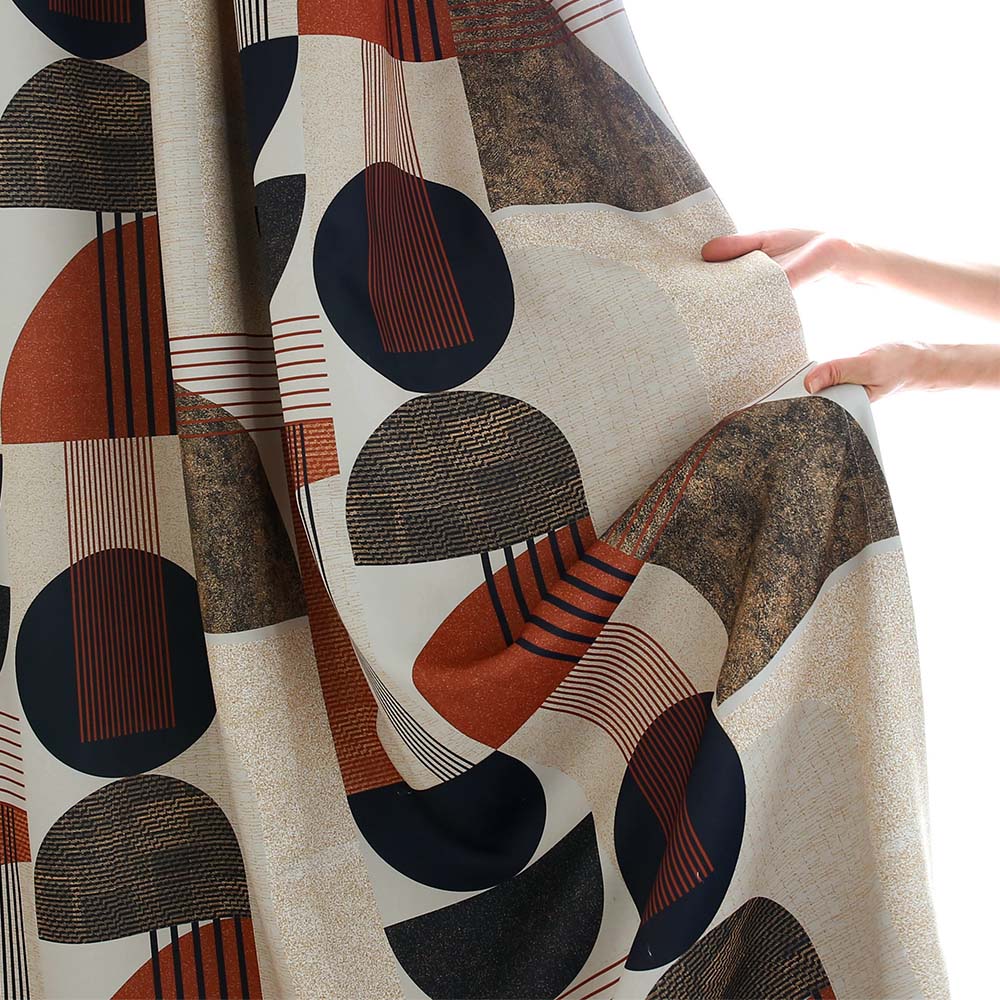 1月下旬入荷予定 最短・翌日出荷 アート カーテン アールデコの濃厚な香り漂う、当店オリジナルデザイン  ヒダなし(フラット) |  | 09