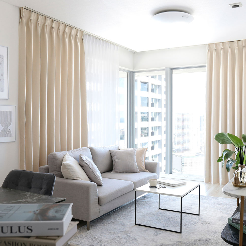 【窓用】裏地付き　ジャガード　カーテン　2間用 楽天市場】2級遮光 裏地付き 2重 カーテン 豪華 ジャカード織り