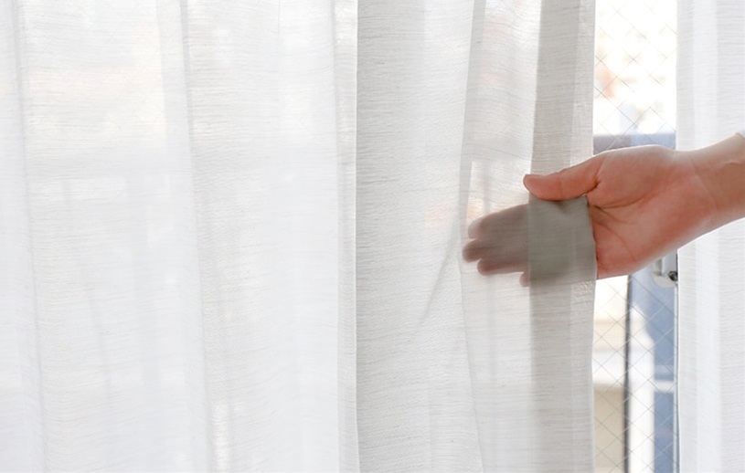 レースカーテン おしゃれ 安い 1cm刻み オーダー イエーツ ナチュラル 白 標準1 5倍ヒダ 2つ山 高速配送