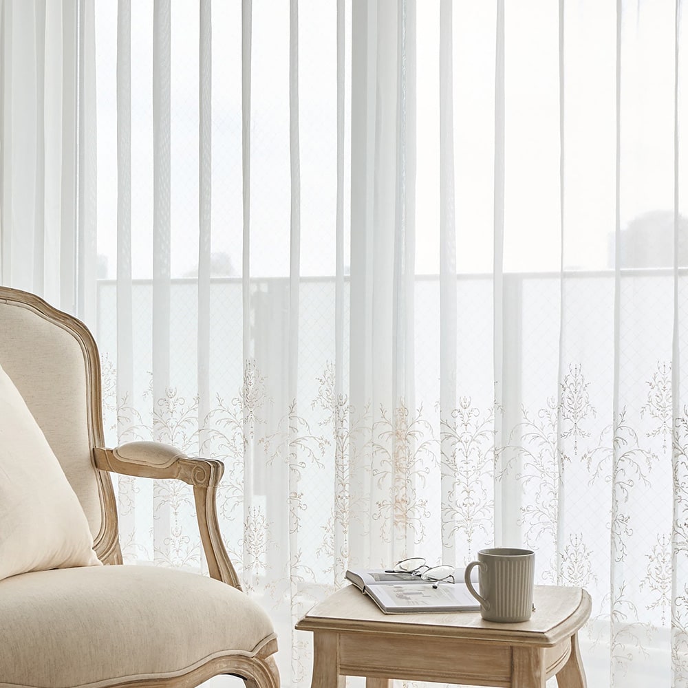 カーテン レースカーテン シャビーシックインテリア クラシック