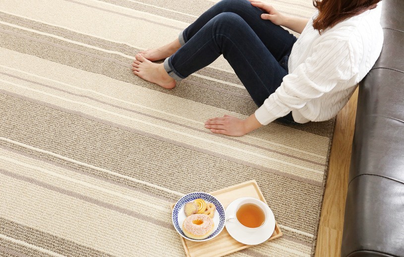 日本ベターリビング ラグ カーペット 防ダニ抗菌 防汚 撥水