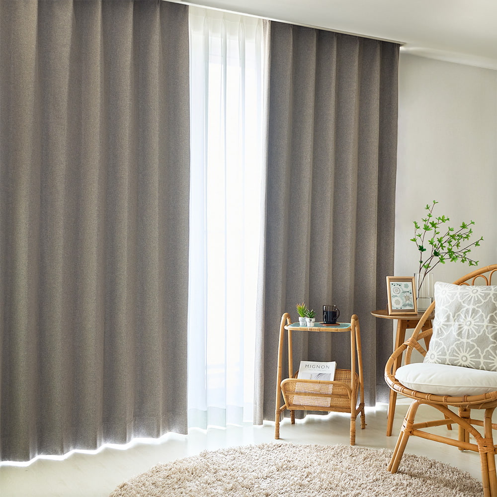 カーテン ドレープ 遮光カーテン 完全遮光 ナチュラル 国産 日本製