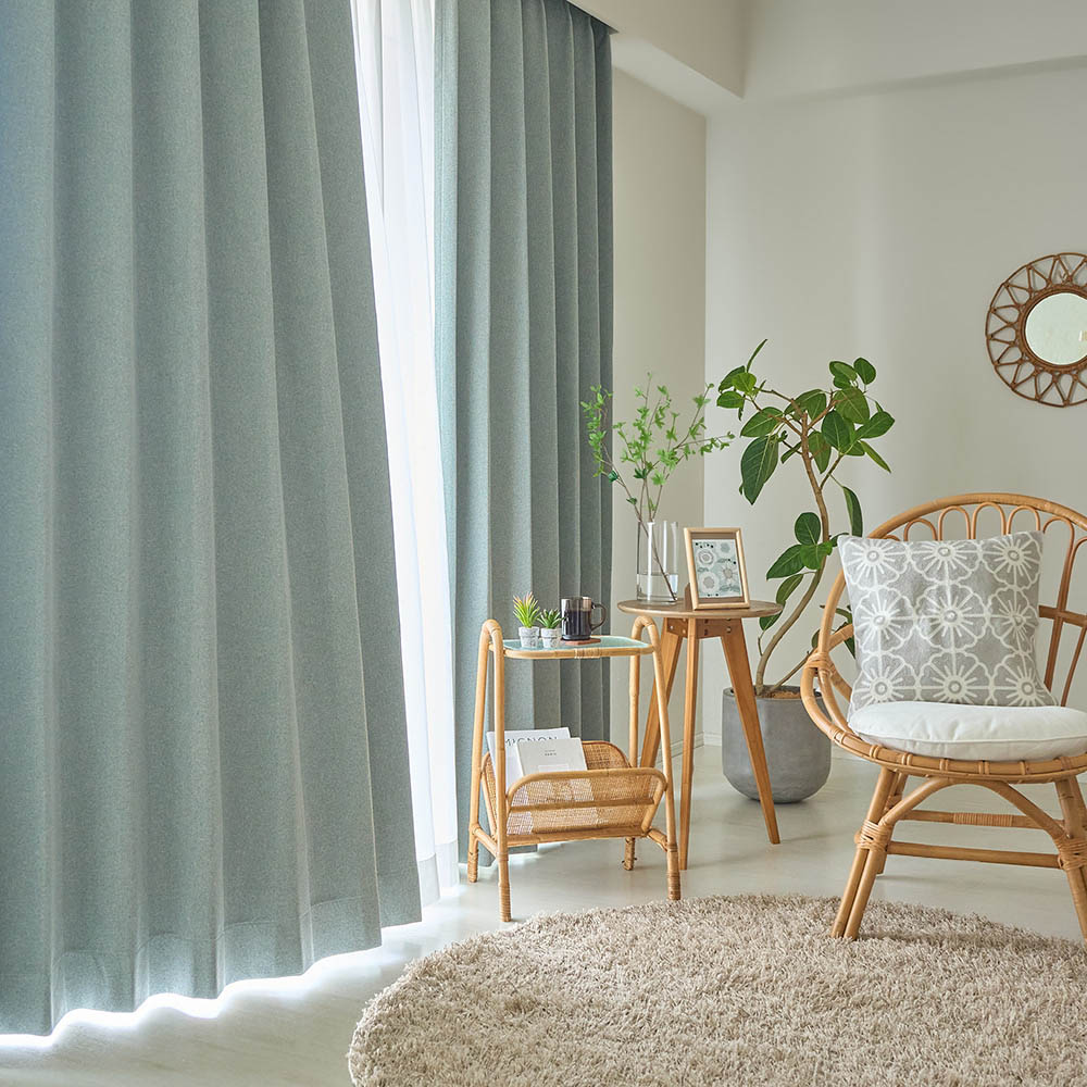 カーテン ドレープ 遮光カーテン 完全遮光 ナチュラル 国産 日本製