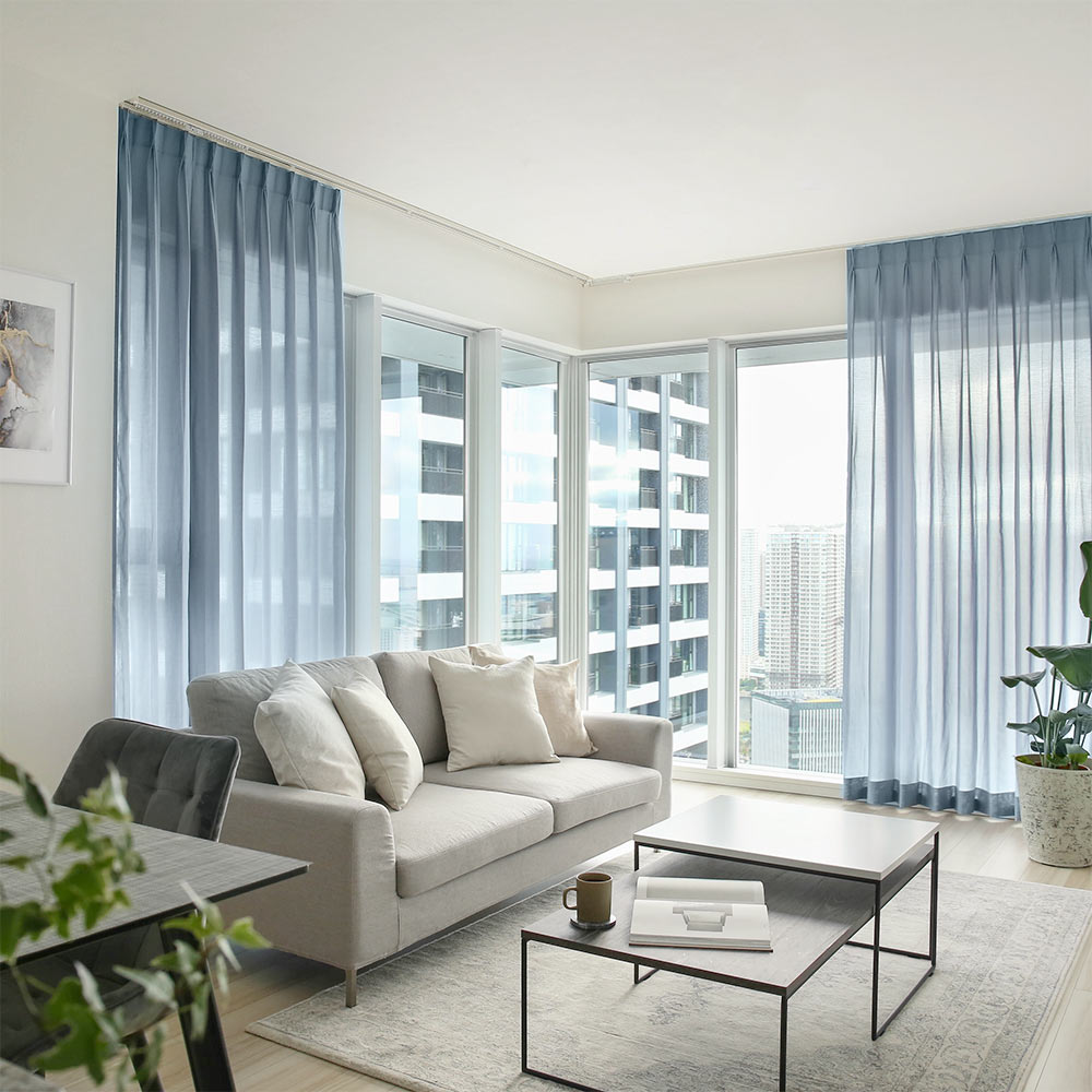 ラグジュアリー レースカーテン 洗練された美しさを放つ、シャンブレー