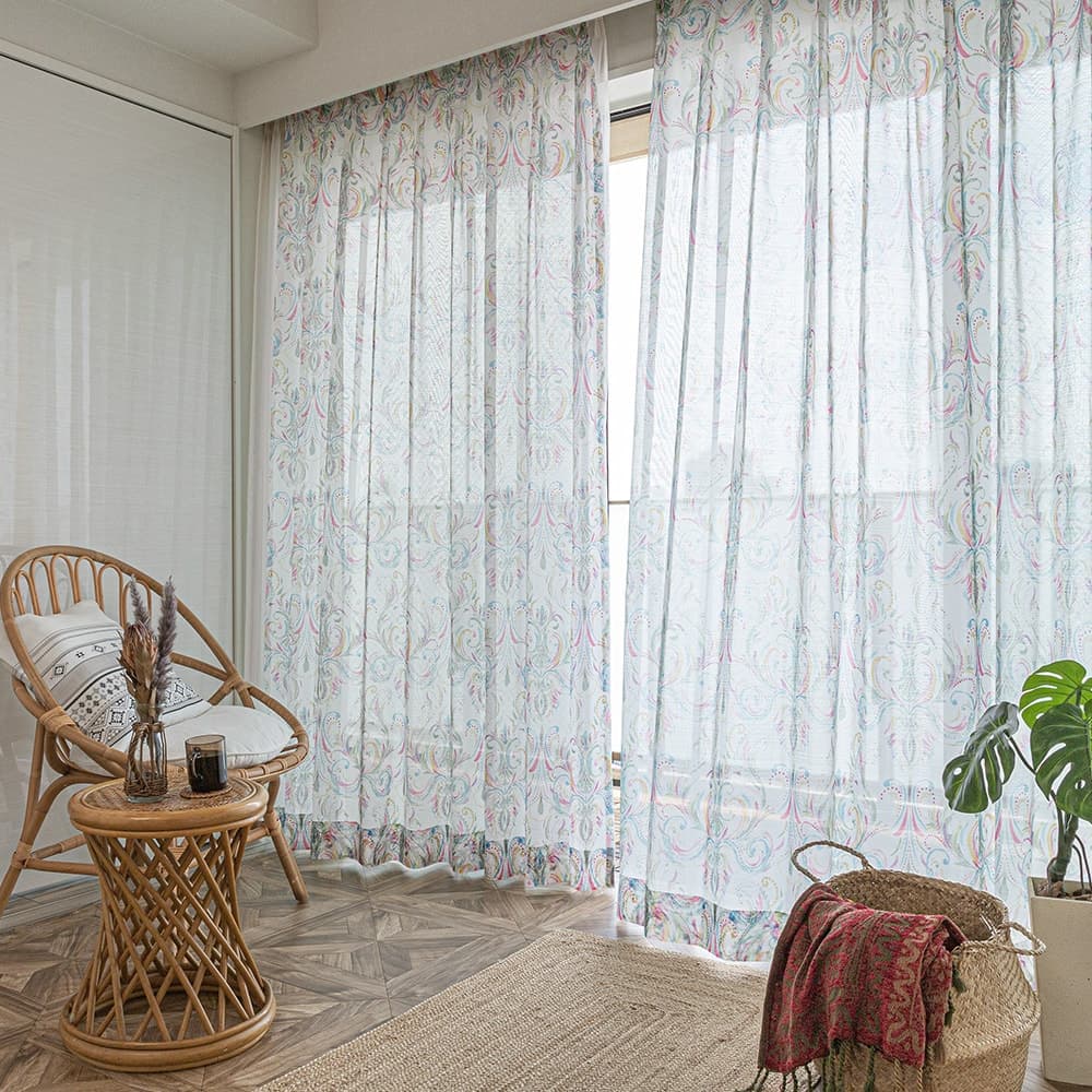 パーフェクトスペース レースカーテン オーダー 洗濯可能 防炎