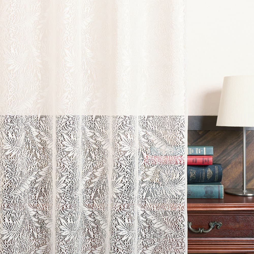 モリスデザインスタジオ 防炎レースカーテン アンティークなカラーと