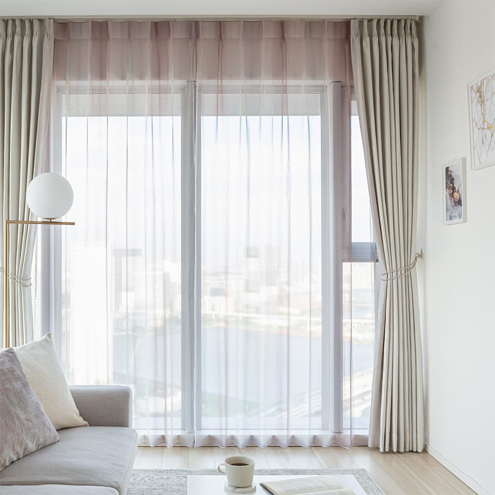 ラグジュアリー レースカーテン 横グラデーションが美しいレース