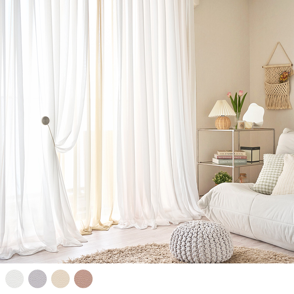 レースカーテン レース シアー シフォン カラーレース ウェイトロック