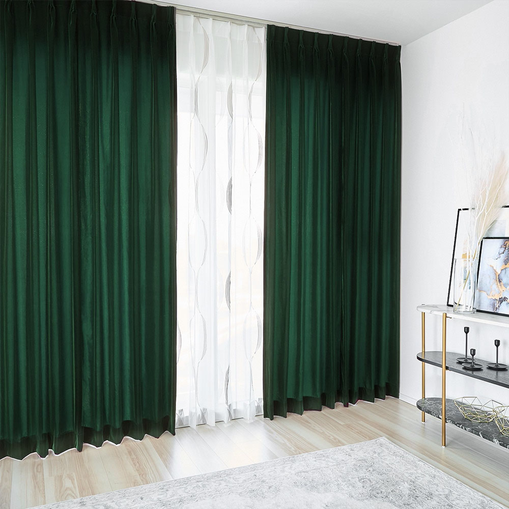 ベルベットカーテン ディープグリーン ベルベット カーテン 吸音 暗幕 舞台用 アイボリー ベージュ グレー