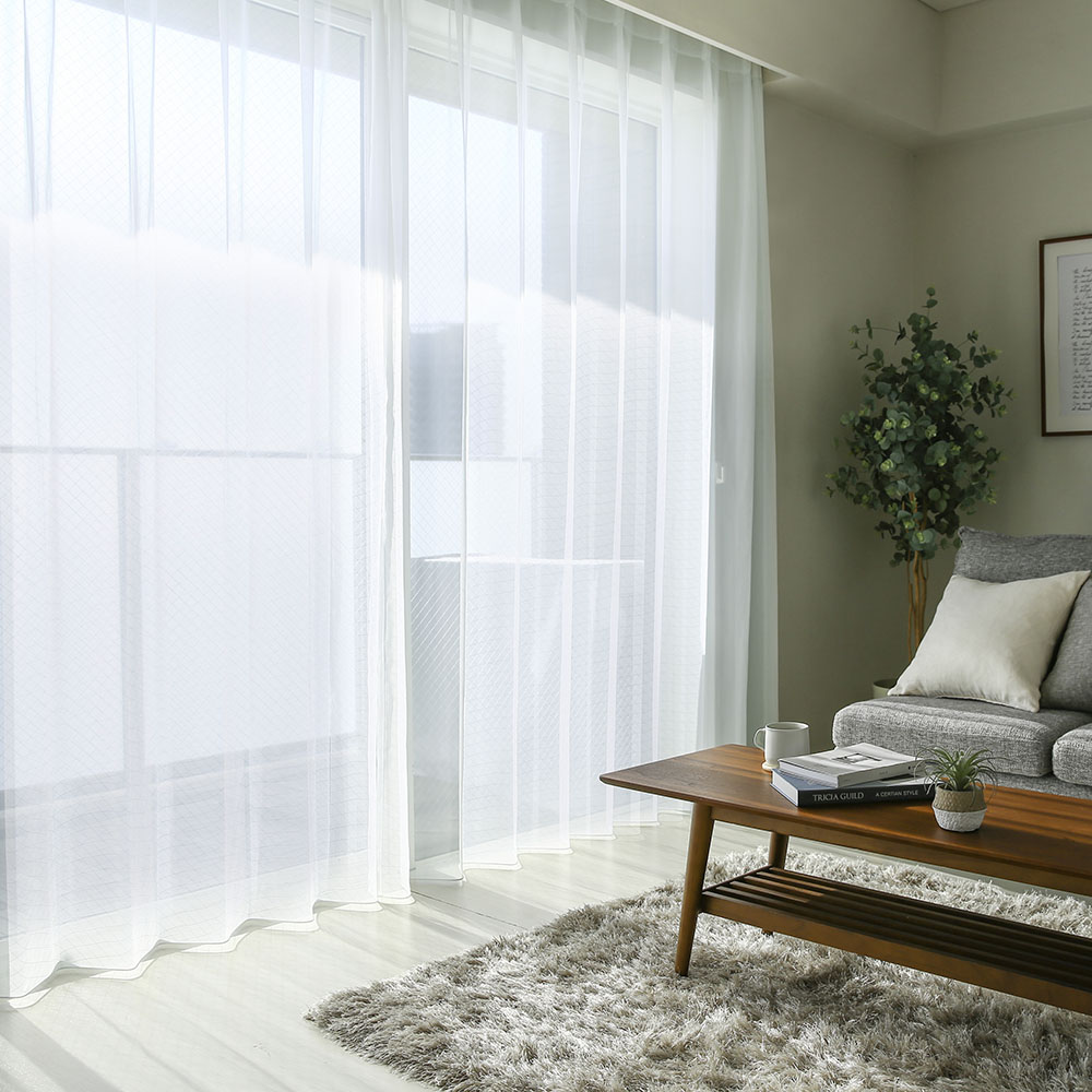 パーフェクトスペース レースカーテン オーダー ボイル 洗濯可能 防炎