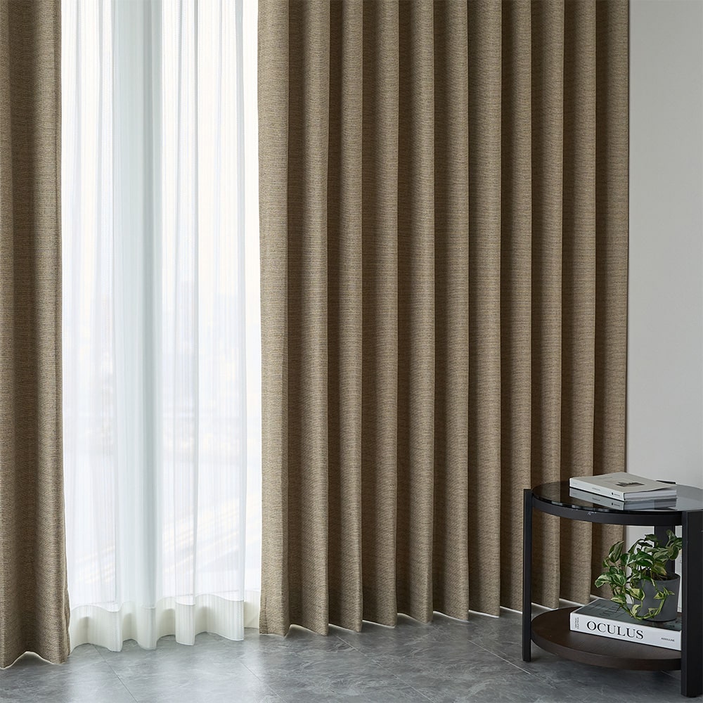 遮光カーテン 1級遮光 おしゃれ モダン アイボリー ベージュ ブラウン