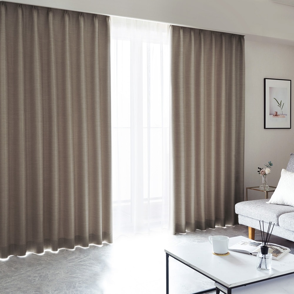 カーテン 1級遮光 2級遮光 遮光 艶 ドレープカーテン 光沢 無地 遮熱