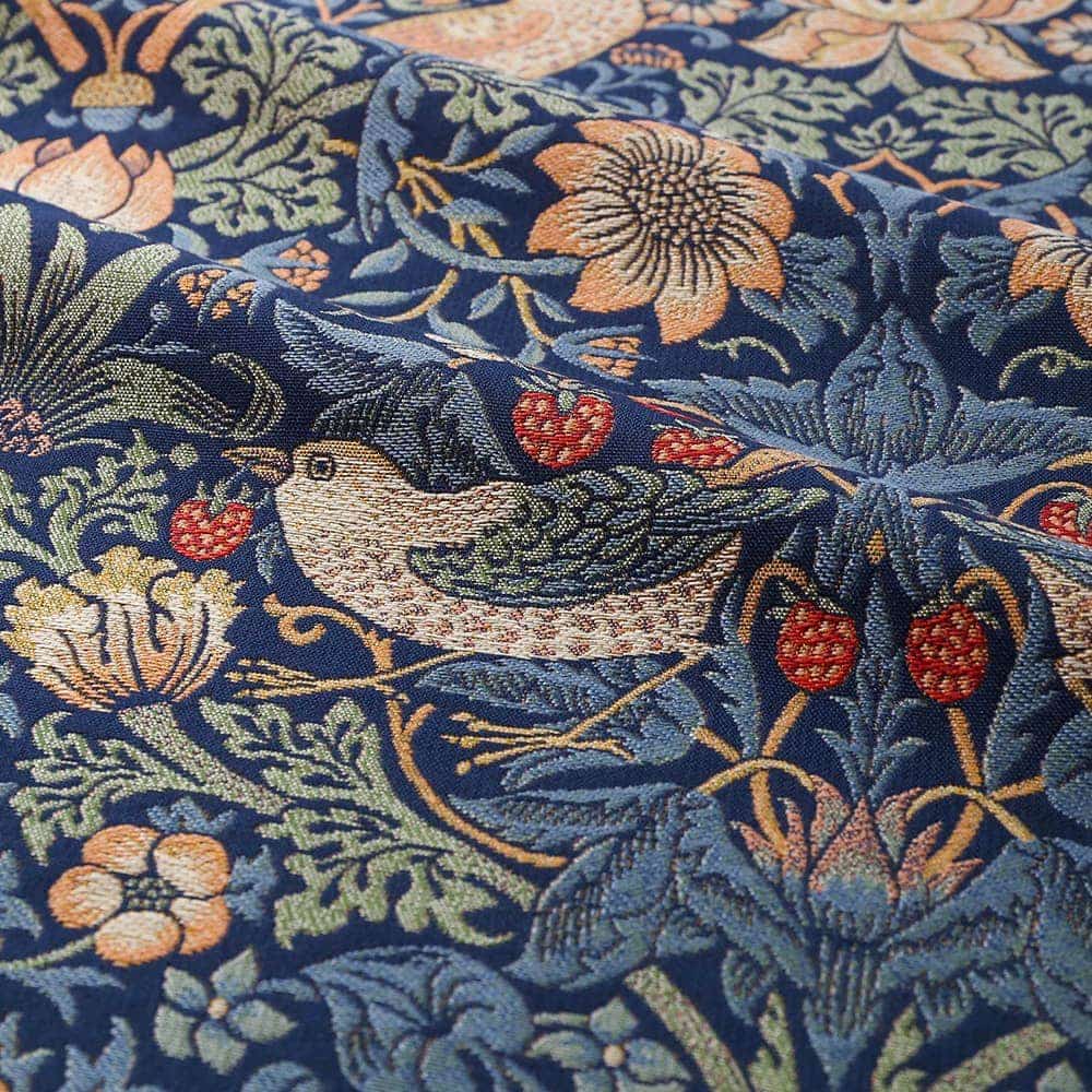 カーテン ジャガード いちご泥棒 ウィリアムモリス 日本製 川島織物