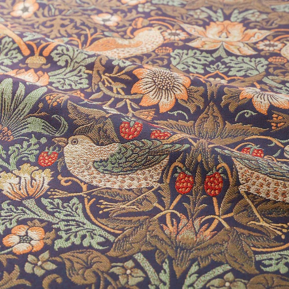 カーテン ジャガード いちご泥棒 ウィリアムモリス 日本製 川島織物