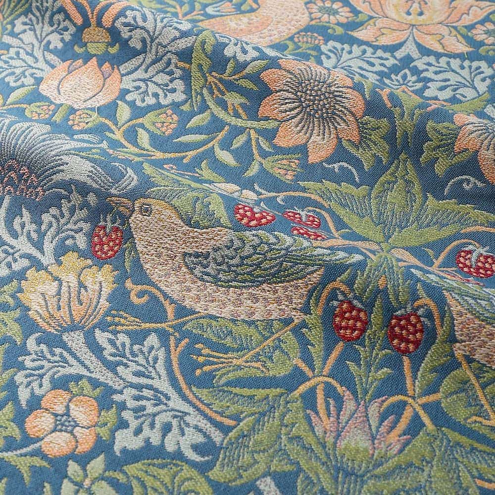 カーテン ジャガード いちご泥棒 ウィリアムモリス 日本製 川島織物