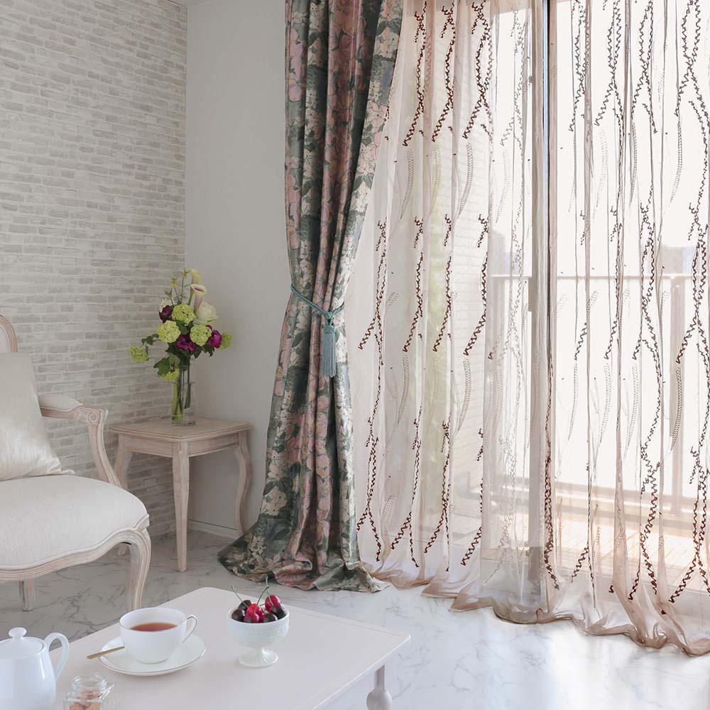 川島織物セルコン レースカーテン オーダー 洗濯可能 防炎 遮熱