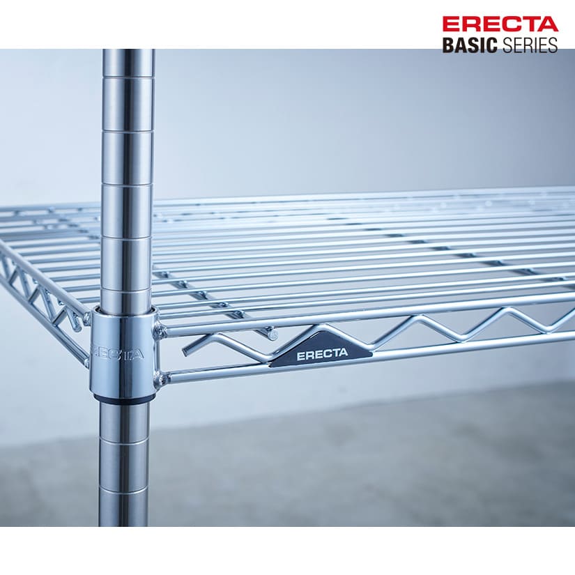 ベーシックシリーズ エレクター ベーシック フリーラック クローム 幅75×奥行35×高さ100cm 3段 RBR3014403C | ERECTA | 02