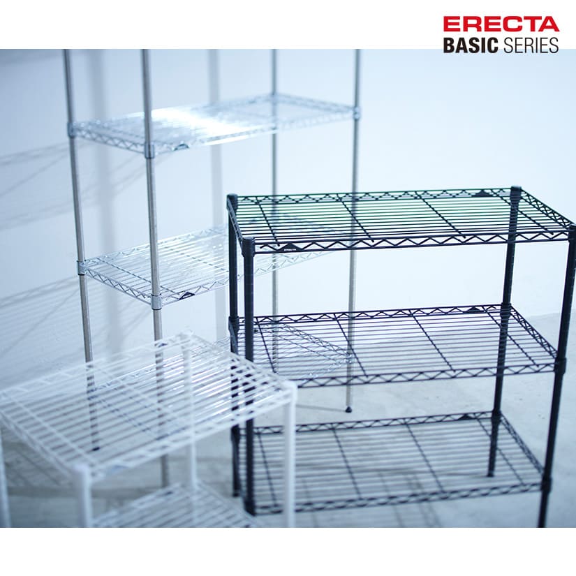 ベーシックシリーズ エレクター ベーシック フリーラック クローム 幅75×奥行35×高さ100cm 3段 RBR3014403C | ERECTA | 03