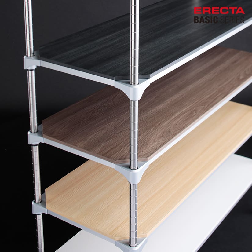 ベーシックシリーズ エレクター ベーシック フリーラック クローム 幅75×奥行35×高さ100cm 3段 RBR3014403C | ERECTA | 06
