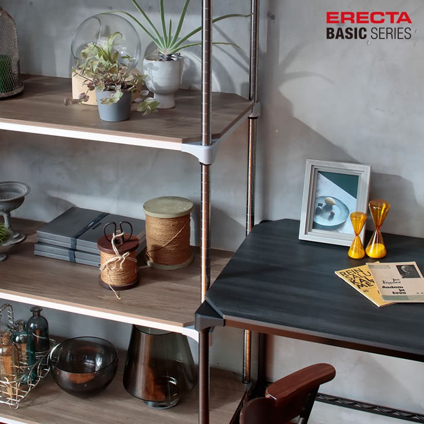 ベーシックシリーズ エレクター ベーシック フリーラック クローム 幅75×奥行35×高さ100cm 3段 RBR3014403C | ERECTA | 07
