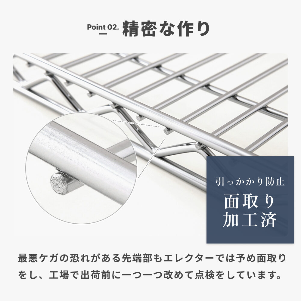 スーパーエレクターシェルフ 幅182.1x奥行46cmx高さ189.2cm Pポール 4段 業務用の画像