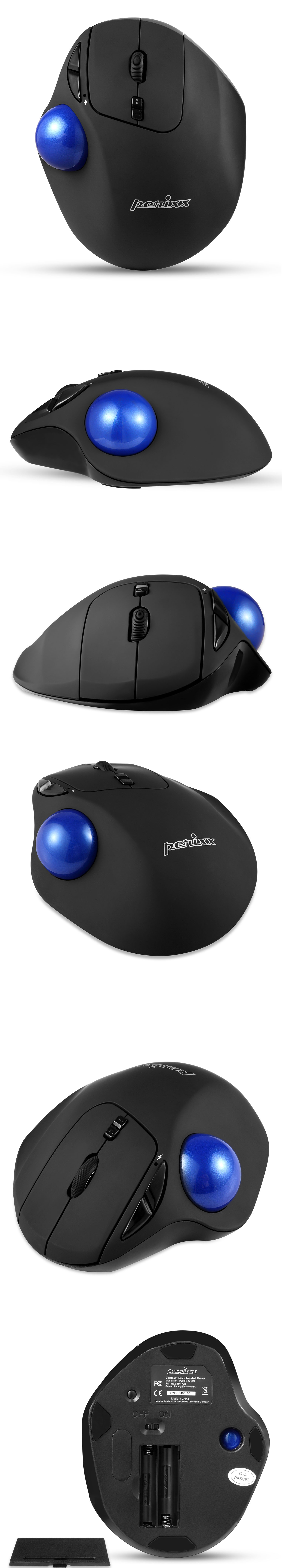 ペリックス トラックボールマウス エルゴノミクス 無線 ワイヤレス 7ボタン USB 接続 おすすめ エルゴ 正規保証品 PERIMICE-717