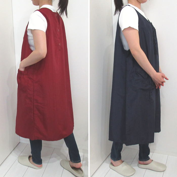 最新作の エプロン ナイロン かぶり 母の日 チュニックエプロン エプロン