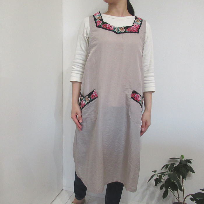 美品、フェイラーシェニール織サロンエプロン fel21-c146_1.jpg