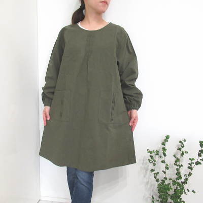 割烹着 おしゃれ 保育士 オシャレ 薄手 綿100 コットン 日本製 生地