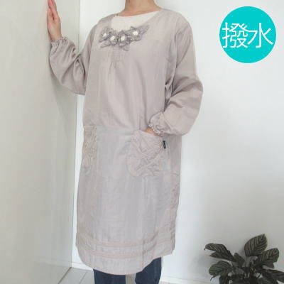 割烹着 おしゃれ かっぽう着 ナイロン エプロン 大きいサイズ LLサイズ